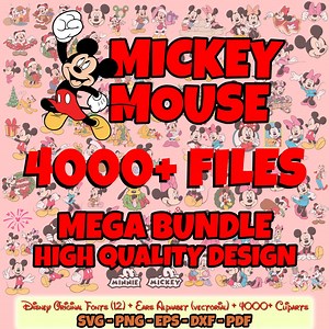 Mickey Mouse SVG Png Dxf Eps Bundle, Cut Files, Cricut, Silhouette, Birthday Svg, Mickey Mouse Png, Mickey Mouse Font, Mickey Mouse Svg - Etsy