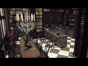 Goth couple dark academia apartment || The Sims 4 Speed build
