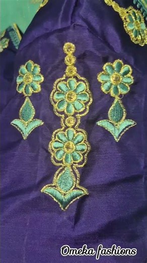 Floral blouse design- simple/ unique #floral #embroidery #blouse #unique #fashion ‪@OmekaFashions‬