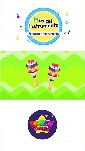 Kids vocabulary - Musical instruments _ Percussion Instruments - English educational video #shorts
