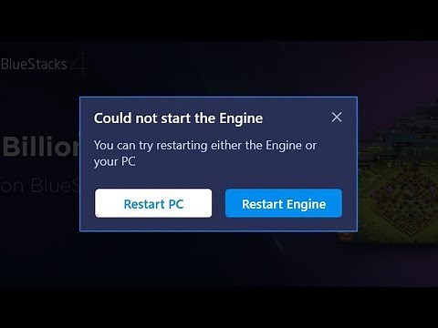 حل مشكلة لايمكن بدء تشغيل bluestacks 4