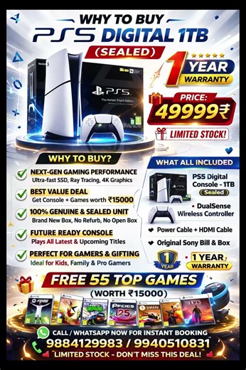 Insane PS5 Digital Deals – Best Discounts & 55 Free Games Included!