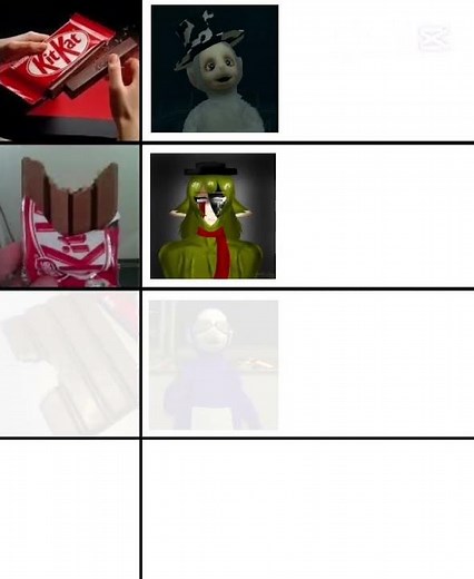 Slendytubbies Characters Eating They're KitKat Got Like #slendytubbies