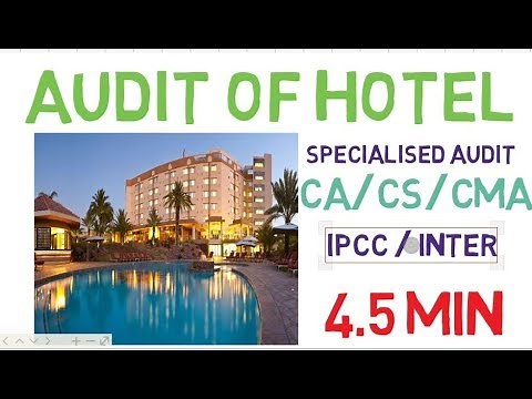 Audit of HOTEL in 4.5mins! (CA CS CMA AUDIT LECTURES)