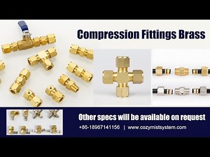 Brass Compression Fittings 1/4 3/8 Brass Tee