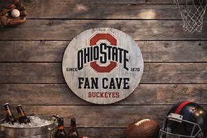 Licensed Ohio State Buckeyes Wood Sign, Man Cave Decor - Etsy UK