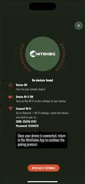 How to connect VIPER Gen 2 with NITEVISION App (iOS Guide)