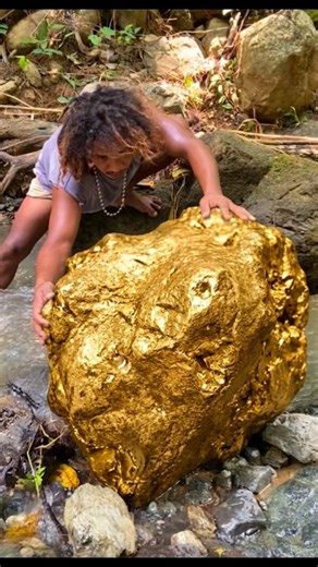 Gold nugget hunters, successfully split quartz containing gold nuggets. #findgold #golddiscovery