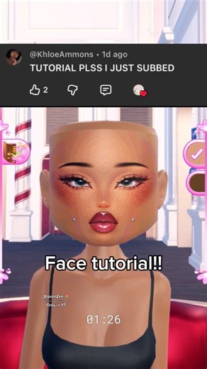 Face tutorial!! #dresstoimpress #dti #fypシ゚viral #new #facecard #face #tutorial #fyp #pretty