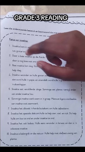 Grade 3 Reading in Afrikaans