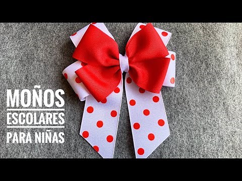 How to make school bows for girls very easily with molds/how to make a hair bow