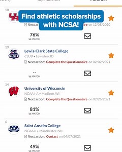 Maximize your child's potential on The #1 College Recruiting Platform. Start Your Free Profile! 📈Over 250,000 Student-Athletes Committed ⭐️4.9/5 Google Star Rating 🏆45,000 Active College Coaches. | NCSA College Recruiting