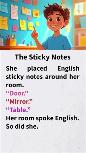 Learn English Faster with Sticky Notes 📝 | Easy Home Vocabulary Trick | Easy English