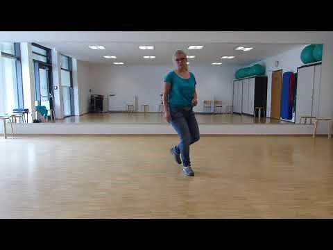 Line Dance Course for Beginners: JR, Part 1, Demo & Step Explanation (German)