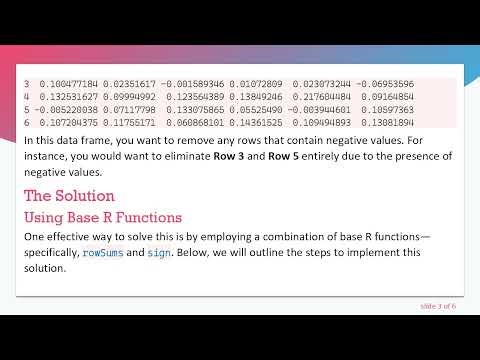 How to Remove All Rows with Negative Values in R Data Frames