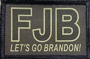 Redheaded Tshirts - Subdued FJB Let's Go Brandon Morale Patch -Made in The USA- Tactical Hook and Loop