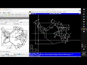 AutoCAD 2D 練習 06 - 用dos版學Auto CAD