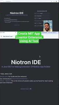 Create MIT App Inventor Extension Using AI Tool #shorts #appdevelopment