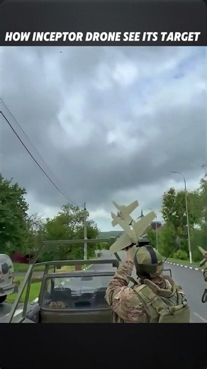 How does the interceptor drone see its Target