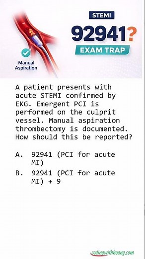 STEMI PCI Thrombectomy Exam Trap.