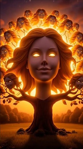 Beautiful Girls’ Faces on Trees#funny #shots #relaxing #nature