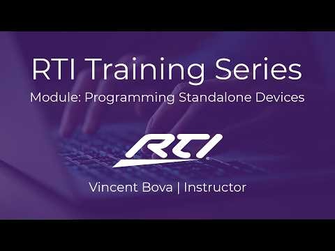 Programming Standalone Devices | RTI Integration Designer Training
