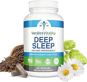 Deep Sleep - Natural Sleep Support W/Magnesium, Melatonin, Valerian Root, & GABA - Sleep Supplement for Sound Sleep, Balanced Sleep Cycle & Next-Day Focus - 60 Capsules