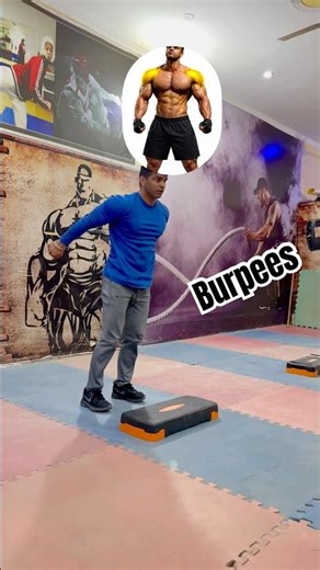 “Drop down. Jump up. Repeat. 💪 #trending #burpees #fullbodyworkout #shorts