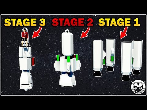 SIMPLE 3 STAGE ROCKET In Stormworks SPACE DLC! How to Tutorial
