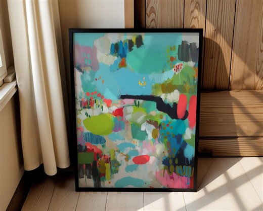 Abstract Art Print in Bright Colors, Large Wall Art for Home, Digital Download (digital Download), Printable Decor - Etsy