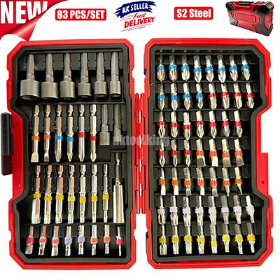 83PCS Screwdriver Bit Set Magnetic Socket Torx Hex Phillips Bits Steel Precision | eBay