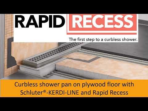 Rapid Recess with KerdiLine Drain curbless installation