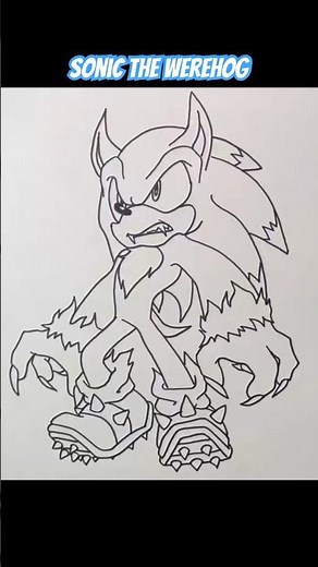 How To Draw Sonic The Werehog | Sonic unleashed #shorts #drawing #draw #sonic