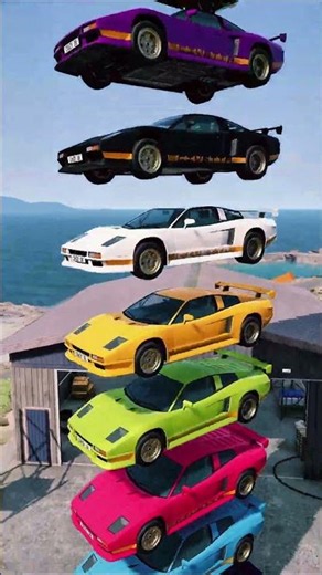 Race cars crashing into each other #beamngdrive #shorts #game