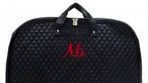 Monogram Garment Bag - Personalized Quilted Garment Bag - Cheer Dance Garment Bag - Travel Garment Bag - Luggage Carrier - Black Garment - Etsy