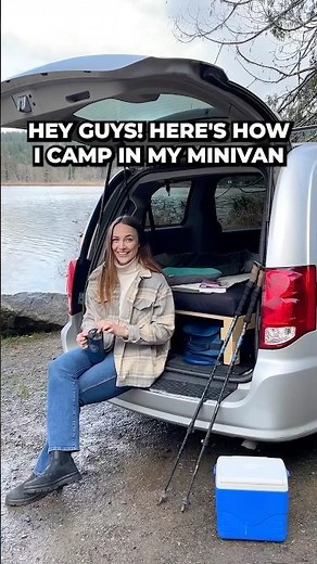 Easy DIY Minivan Camping with the Trunk Bunk Expanding Bed Platform! 😄 #minicampers