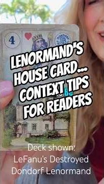 CONTEXT impacts the meaning Lenormand cards. Today: The HOUSE Card
