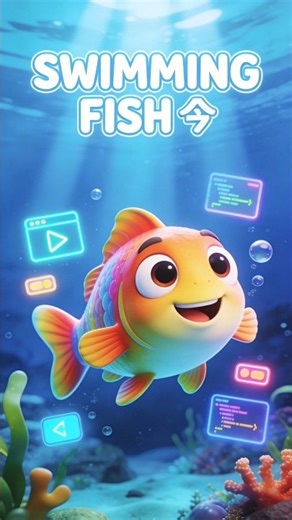 This fish swims using CODE 😲 🐟 #youtubeshorts #youtube #shorts #youtuber #viral #youtubechannel