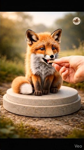 Mud to Magic: Baby Red Fox Awakening 🦊✨ #asmr #animals #aishorts #eating