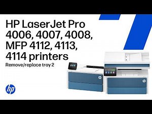 Remove & replace tray 2 | HP LaserJet Pro 4006, 4007, 4008, MFP 4112, 4113, 4114 printer series