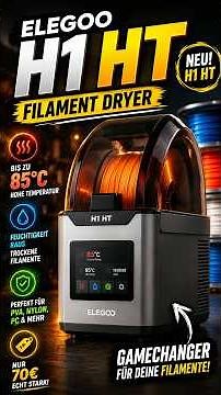 ELEGOO H1 HT Dryer 🔥 85°C Filament Dryer for Nylon, PC, PVA & ASA – A $75 Gamechanger