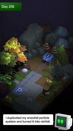 Adding Rain to My C Game (No Engine) 🌧️ #raylib #indiedev #gamedevblog #gamedev