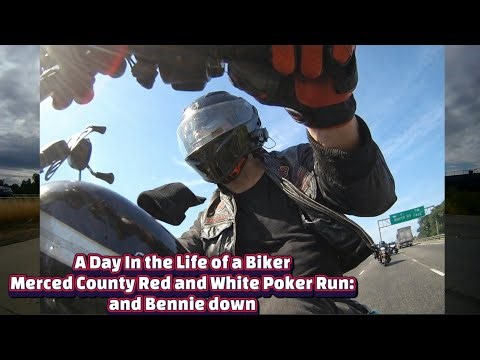 Merced County Hells Angels poker Run: and Bennie down #theoutlawpreacher 