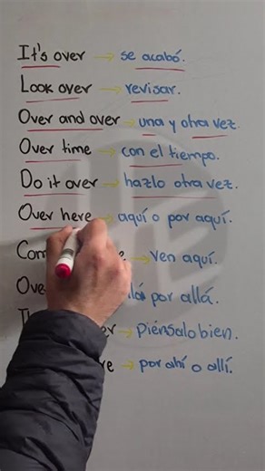 ¿Cómo usar #Over y #OverHere en inglés? Expresiones comunes explicadas
