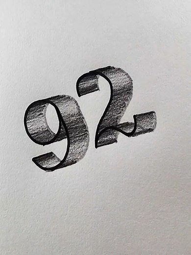 3D Number Calligraphy: Easy 3D Number Drawing Guide