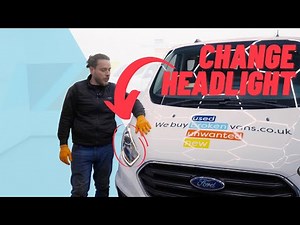 How to replace the front headlight bulb of the Ford Transit Custom