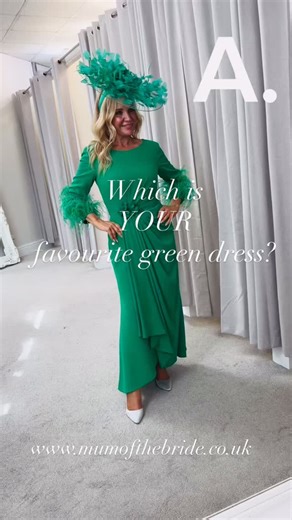 Which is your favourite green dress? A B or C? To request YOUR APPOINTMENT please click on the link below ⬇️ https://app.bridallive.com/forms.html?formType=request&retailerId=3fca1663&lang=en 📞 0121 350 8007 📧 Sales@mumofthebride.co.uk - n Or BUY ONLINE via our website. www.mumofthebride.co.uk #MotherOfTheBrideBirmingham #MotherOfTheBrideWestMidlands #MotherOfTheBridesuttoncoldfield #MotherOfTheBride #MumOfTheBride #MotherOfTheBrideDress #MotherOfTheGroomDress #MotherOfTheBrideOutfits #Wedding