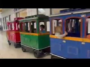 Wattman Mini Express Trackless train cruising around Spotsylvania Towne Center in Fredericksburg Va.