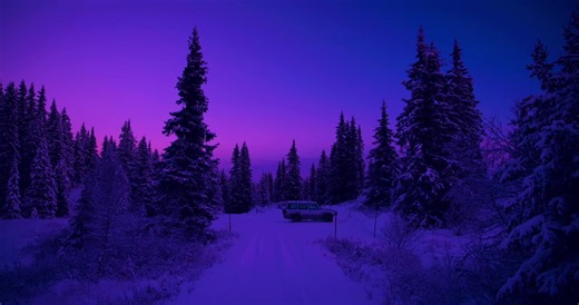 Blue Hour Winter Sunset Wallpaper 2560x1440