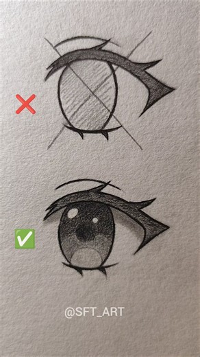 The correct way to draw anime eyes ✨ #art #tutorial #anime #eyes #howtodraw #sketch #shorts